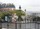Paris120914-2208  Cityscape view looking Southwest from the Esplanade (plaza) du Sacré Coeur. Montmartre. Paris Day 5 : 18th arrondissement, 2014, France, Montmartre, Paris, Sacré Coeur