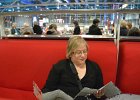 Paris120914-2251  Cathie, in the coffee shop. Le Centre Pompidou, Paris Day 5 : 2014, 4th arrondissement, Art Museum, France, Le Centre Pompidou, Paris, Pompidou