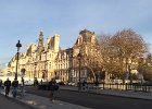 Paris120914-74  Hôtel de Ville, viewed from Pont d'Arcole. Day 1 Paris : 2014, 4th arrondissement, City Hall, France, Hôtel de Ville, Paris