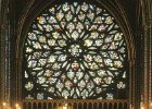 Sainte-Chapelle  La Sainte-Chapelle. Rosace de la façade accidentale, vue intérieure. : 2014, Church, France, Paris, Sainte-Chapelle, chruch, post card, postcard, stained glass