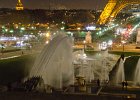 Jardins du Trocadéro  Jardins du Trocadéro, viewed from the The Palais de Chaillot at the Place du Trocadéro. Day 1 Paris : 16th arrondissement, 2014, France, Night, Paris, Place du Trocadéro, The Trocadéro, Tour Eiffel