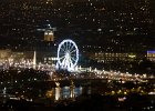 Grande Roue, Tour Eiffel Observation Deck  La Grande Roue de Paris ferris wheel next to the Place de la Concorde, view of Paris from the Tour Eiffel observation deck. Paris Day 1 : 2014, 7th arrondissement, Cityscape, Night, Paris, Place de la Concorde, Seine River, Tour Eiffel