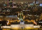 Champ de Mars, Tour Eiffel Observation Deck  Champ de Mars in front of the École Militaire, view of Paris from the Tour Eiffel observation deck. Paris Day 1 : 2014, 7th arrondissement, Cityscape, Night, Paris, Tour Eiffel