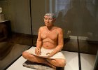 Seated Scribe  "Le scribe accroupi/The Seated Scribe" statue from 2600-2350BC. Musée du Louvre/ Louvre Museum, Paris Day 2 : 1st arrondissement, 2014, Art Museum, Louvre Museum, Musée du Louvre, Palais du Louvre, Paris, Sculpture, Statue, marble