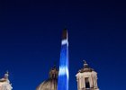 Holiday light show Piazza Navona  Obelisco Agonale on Piazza Navona with Sant'Agnese in Agone in the background : 2015, Italy, Obelisco Agonale, Obelisk, Piazza Navona, Rome