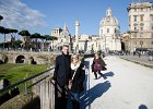 Mike and Liane  Liz and Nora. Trajen's Forum, Trajen's Column background : 2014, Column, Forum, Italy, Rome