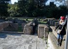 Bathes  Mosaics. Walking through the Ostia Antica archeological site : 2014, Italy, Ostia Antica, Rome, archeological site