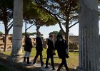 Liz, Mike, Liane and Nora  Liz, Mike, Liane and Nora at the theatre. Walking through the Ostia Antica archeological site : 2014, Italy, Ostia Antica, Rome, archeological site
