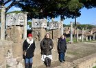 Liane, Liz and Cathie  Liane, Liz and Cathie at the theatre. Walking through the Ostia Antica archeological site : 2014, Italy, Ostia Antica, Rome, archeological site