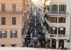 Via dei Condotti  View of marching band on the Via dei Condotti from the top of the Spagna / Spanish Steps : 2015, Italy, Rome, Spagna, Spanish Steps