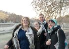 Liz, Liane, Mike and Nora  Liz, Liane, Mike and Nora. On the Tiber River near the Mausoleum of Augustus : 2015, Bridge, Italy, Rome, Tiber River