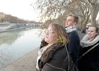 Liz, Mike and Liane.  Liz, Mike and Liane.. On the Tiber River near the Mausoleum of Augustus : 2015, Bridge, Italy, Rome, Tiber River