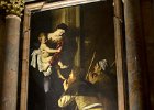 Caravaggio  Chapel of Our Lady of Loreto, painting by Caravaggio, Basilica di Sant'agostino in Campo Marzio : 2015, Basilica di Sant'agostino in Campo Marzio, Caravaggio, Church, Italy, Rome, painting