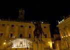 Piazza del Campidoglio  Marcus Aurelius' statue, Piazza del Campidoglio / Capitoline Square, Senatorian Palace (background) : 2015, Capitoline Hill, Evening, Italy, Rome