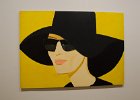 Painting by Alex Katz  "Black Hat 2," Oil on Canvas painting by Alex Katz, 2010. Albertina : 2014, Albertina, Austria, Innere Stadt, Vienna, Wien, Österreich