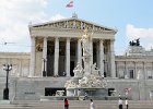 Parliament  Austrian Parliament Building / Österreichisches Parlament view from  Ringstraße boulevard : 2014, Austria, Greek Revival, Innere Stadt, Parliment, Vienna, Wien, Österreich