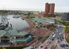 Baltimore042814-0099  Harborplace Light Street Pavilion, Harborplace Pratt Street Pavilion Iforeground). View of Baltimore Inner Harbor from Renaissance Hotel : 2014, Baltimore, Inner Harbor, Late Afternoon, Maryland, Renaissance Harborplace Hotel, Room with a view, Walking