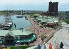 Baltimore042814-0118  Harborplace Pratt Street Pavilion (left), Harborplace Light Street Pavilion. View of Baltimore Inner Harbor from Renaissance Hotel : 2014, Baltimore, Constellation, Inner Harbor, Late Afternoon, Maryland, Renaissance Harborplace Hotel, Room with a view, Walking