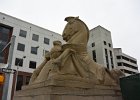 Baltimore042814-0149  Limestone horse and eagle in front of Baltimore War Memorial : 2014, Baltimore, Late Afternoon, Maryland, Walking, neoclassical