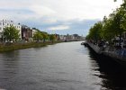 River Liffey  Looking west along the River Liffey from the O'Connell Bridge. Ha'penny Bridge background : 2014, Dublin, Ireland, Walking