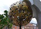 Crann an Ór  Crann an Ór (Tree of Gold) sculpture by Eamonn O'Doherty, 1991, at Central Bank of Ireland : 2014, Dublin, Ireland, Sculpture, Walking