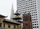 SanFrancisco012714-0339-2  Sing Chong Building, Old St. Mary's Church on California with Hartford Building in background. Morning walk down California St from Nob Hill to Embarcadero : 2014, California St, Morning Walk, San Francisco, Walking