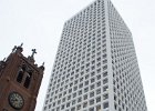 SanFrancisco012714-0353-2  650 California Street / Hartford Building. Old St Mary's Church, left edge.  Morning walk down California St from Nob Hill to Embarcadero : 2014, California St, Financial District, Morning Walk, San Francisco, Walking, modernism, skyscraper