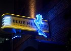 Blue Mermaid  Blue Mermaid. Walking through Fisherman's Wharf : 2014, Evening, Fisherman's Wharf, Neon, San Francisco, Walking