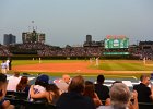 Dugout Seats  Great seats, section 12, row 5. Cubs vs Reds baseball at Wrigley Field 31-Aug-15 : 2015, Baseball, Cincinnati, Cubs, CubsVsReds, MLB, Night, Reds, Wrigley Field, night game