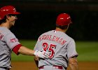 Lorenzen  Michael Lorenzen and coach Jim Riggleman at third base. Cubs vs Reds baseball at Wrigley Field 31-Aug-15 : 2015, Baseball, Cincinnati, Cubs, CubsVsReds, MLB, Night, Reds, Wrigley Field, night game