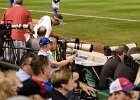 Press Area  Press Area next to Cubs dugout. Cubs vs Reds baseball at Wrigley Field 31-Aug-15 : 2015, Baseball, Cincinnati, Cubs, CubsVsReds, MLB, Night, Reds, Wrigley Field, night game
