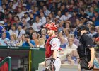 Tucker Barnhart  Tucker Barnhart, Reds catcher. Cubs vs Reds baseball at Wrigley Field 31-Aug-15 : 2015, Baseball, Cincinnati, Cubs, CubsVsReds, MLB, Night, Reds, Wrigley Field, night game