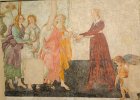 Vénus et les Trois Grâces  "Vénus et les Trois Grâces offrant des présents à une jeune fille," painting  by BOTTICELLI, 1483-1485. Musée du Louvre, Louvre/Louvre Museum : 1er arrondissement, 2015, Day 4, Louvre, Louvre Museum, Louvre Palace, Musée du Louvre, Palais du Louvre., Paris