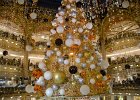 Paris122715-7393  Les Galeries Lafayette Chrismas tree decorating the atrium area. : 2015, Chrismas tree, Day 3, Les Galeries Lafayette, Paris