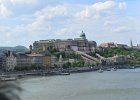 Budapest042715-2595  Budavári Palota / Buda Castle, viewed from Erzsébet híd / Elisabeth Bridge. Bus tour of Budapest, including Matthias Church / Mátyás-templom and wine tasting at Domus Vinorum Borház : 2015, Budapest, Bus Tour
