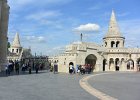 Budapest042715-2628  Fisherman's Bastion near Matthias Church.   Bus tour of Budapest, including Matthias Church / Mátyás-templom and wine tasting at Domus Vinorum Borház : 2015, Budapest, Bus Tour