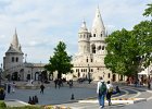 Budapest042715-2638  Fisherman's Bastion near Matthias Church.   Bus tour of Budapest, including Matthias Church / Mátyás-templom and wine tasting at Domus Vinorum Borház : 2015, Budapest, Bus Tour