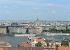 Budapest042715-2646  View from the Fisherman's Bastion near Matthias Church.   Bus tour of Budapest, including Matthias Church / Mátyás-templom and wine tasting at Domus Vinorum Borház : 2015, Budapest, Bus Tour