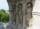 Budapest042715-2650  Fisherman's Bastion near Matthias Church.   Bus tour of Budapest, including Matthias Church / Mátyás-templom and wine tasting at Domus Vinorum Borház : 2015, Budapest, Bus Tour