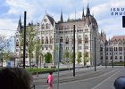 Budapest042715-2658  Driving by the Parliament building. Bus tour of Budapest, including Matthias Church / Mátyás-templom and wine tasting at Domus Vinorum Borház : 2015, Budapest, Bus Tour