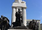 Budapest042715-2713  Gróf Tisza István emlékműve /  Tisza István Memorial besides the  Hungarian Parliament Building / Országház. Walking through Budapest:  Corinthia Hotel, Parlament, Chain Bridge, St Stephan's Basilica, and Hungarian State Opera : 2015.Budapest, Bronze, Hungary, Kossuth Lajos square, Kossuth Lajos tér, Memorial, Pest City Walk, Sculpture, Statue, Walking, marble