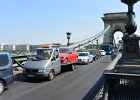 Budapest042715-2756  Crossing the Széchenyi Chain Bridge.  Walking through Budapest:  Corinthia Hotel, Parliament, Chain Bridge, St Stephan's Basilica, and Hungarian State Opera : 2015.Budapest, Chain Bridge, Hungary, Pest City Walk, Széchenyi, Széchenyi Chain Bridge, Walking