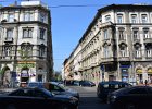 On Bajcsy-Zsilinszky út at  Podmaniczky utca  On Bajcsy-Zsilinszky út street at  Podmaniczky utca street. Walking through Budapest:  Corinthia Hotel, Parlament, Chain Bridge, St Stephan's Basilica, and Hungarian State Opera : 2015.Budapest, Hungary, Pest City Walk, Walking