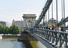 Crossing Chain Bridge  Crossing the Széchenyi Chain Bridge.  Walking through Budapest:  Corinthia Hotel, Parliament, Chain Bridge, St Stephan's Basilica, and Hungarian State Opera : 2015.Budapest, Chain Bridge, Hungary, Pest City Walk, Széchenyi, Széchenyi Chain Bridge, Walking