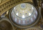 St. Stephen's Basilica  Cupola, St. Stephen's Basilica / Szent István-bazilika. Walking through Budapest:  Corinthia Hotel, Parlament, Chain Bridge, St Stephan's Basilica, and Hungarian State Opera : 2015.Budapest, Church, Hungary, Pest City Walk, St. Stephen's Basilica, Szent István-bazilika, Walking, cathedral, neoclassical