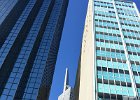 Dallas102815-3899  Thanksgiving Tower (left edge), 211 North Ervay Street building (right) on Ervay St.  Walk downtown Dallas : 2015, Dallas, Downtown, Texas, Walking
