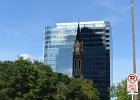 Dallas102815-3921  Cathedral Guadalupe. KPMG Plaza at Hall Arts building (background). Heading North East up Ross Ave, Arts District. Walk downtown Dallas : 2015, Arts District, Cathedral Guadalupe, Cathedral Santuario de Guadalupe, Church, Dallas, Downtown, Gothic Revival, Texas, Walking, cathedral