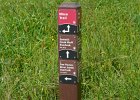 Milepost  Nice new mileposts. Bike Waterfall Glen trail : 2016, Darien, DuPage County, Forest Preserve, Forest Preserve District Dupage County, IL, Illinois, Waterfall Glen, Waterfall Glen Forest Preserve, biketrail, bikiing