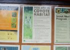 Coyote Habitat  Coyote Habitat poster at trail head. Bike Waterfall Glen trail : 2016, Darien, DuPage County, Forest Preserve, Forest Preserve District Dupage County, IL, Illinois, Waterfall Glen, Waterfall Glen Forest Preserve, biketrail, bikiing