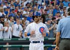 Tommy La Stella. Cubs v Brewers 9/17/16  Tommy La Stella scored on Bryant's triple. Cubs vs Brewers at Wrigley Field, Cubs lose 11-3. : 2016, Baseball, Brewers, Cubs, MLB, Wrigley Field